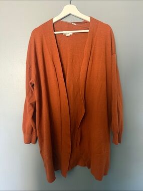 Women’s Open-Front Rust Cardigan Sweater AVA & VIV XXL